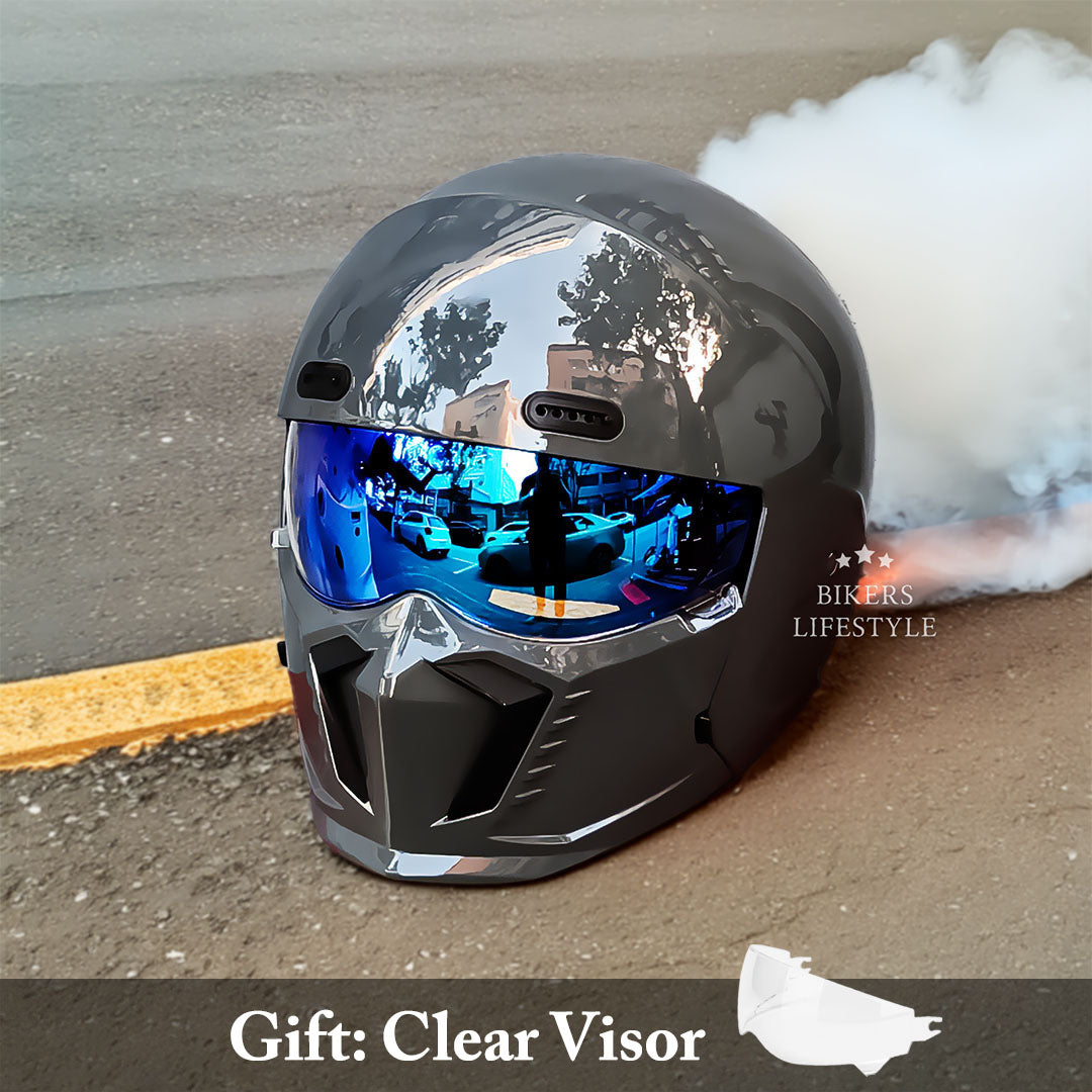 Casco Pilota Retrò con Visiera Antiappannamento per Motociclisti Ovunque