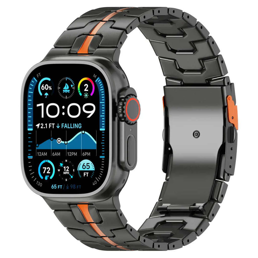 Tali Titanium Aurex Ringan Gred Dua Titanium Tahan Lama Serasi Dengan Apple Watch