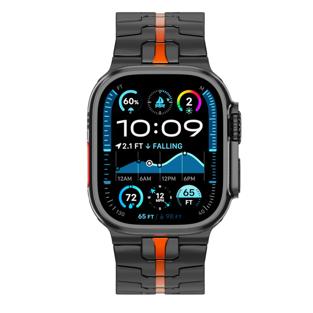 Tali Titanium Aurex Ringan Gred Dua Titanium Tahan Lama Serasi Dengan Apple Watch