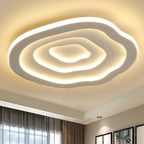 Lampada da soffitto acrilica ondulata AureliaWave con LED bianco caldo