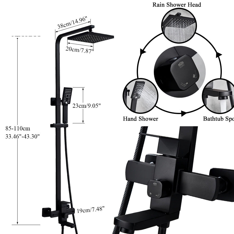 Nyra Dual Mixer Shower System With Handheld Rain Spray