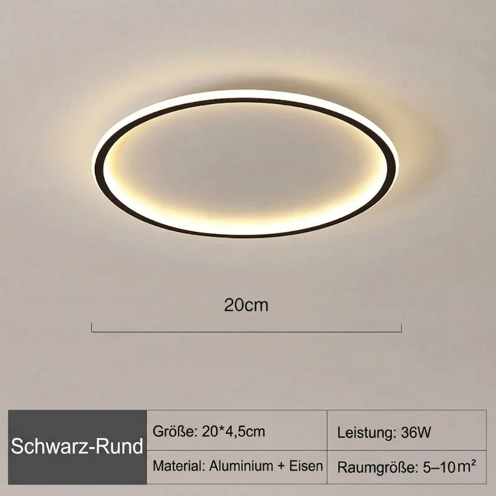 Round LED Ceiling Light in Scandinavian Style for Living Room and Bedroom