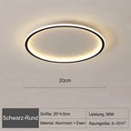 Round LED Ceiling Light in Scandinavian Style for Living Room and Bedroom