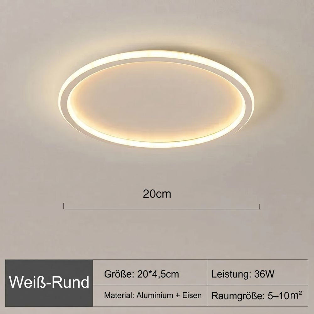 Round LED Ceiling Light in Scandinavian Style for Living Room and Bedroom