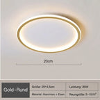 Round LED Ceiling Light in Scandinavian Style for Living Room and Bedroom