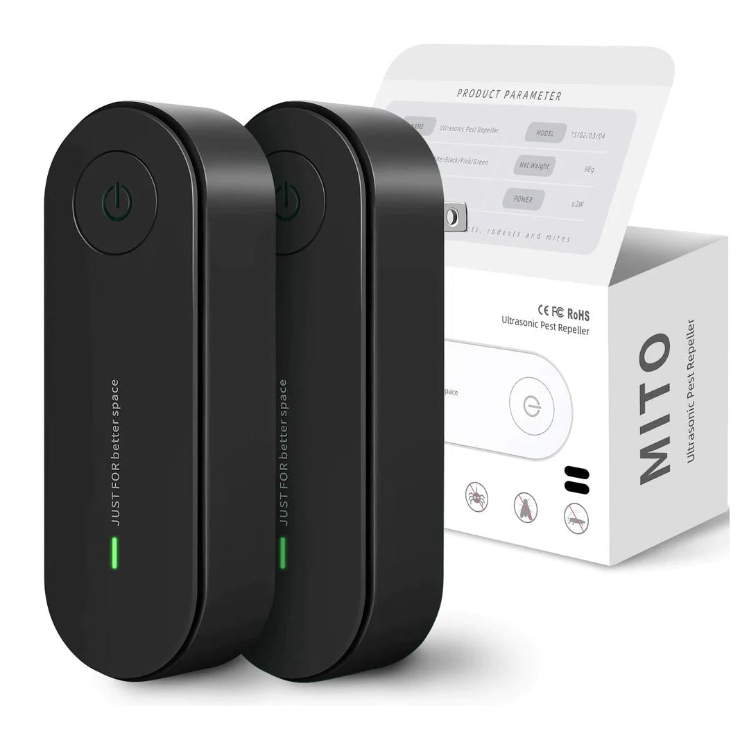 Dual Pack Ultrasonic Mosquito Repellent Plug-In Units for Home Use