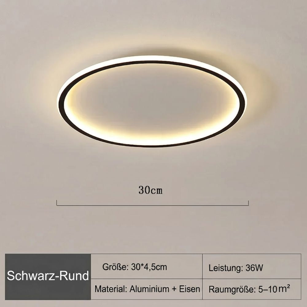 Round LED Ceiling Light in Scandinavian Style for Living Room and Bedroom