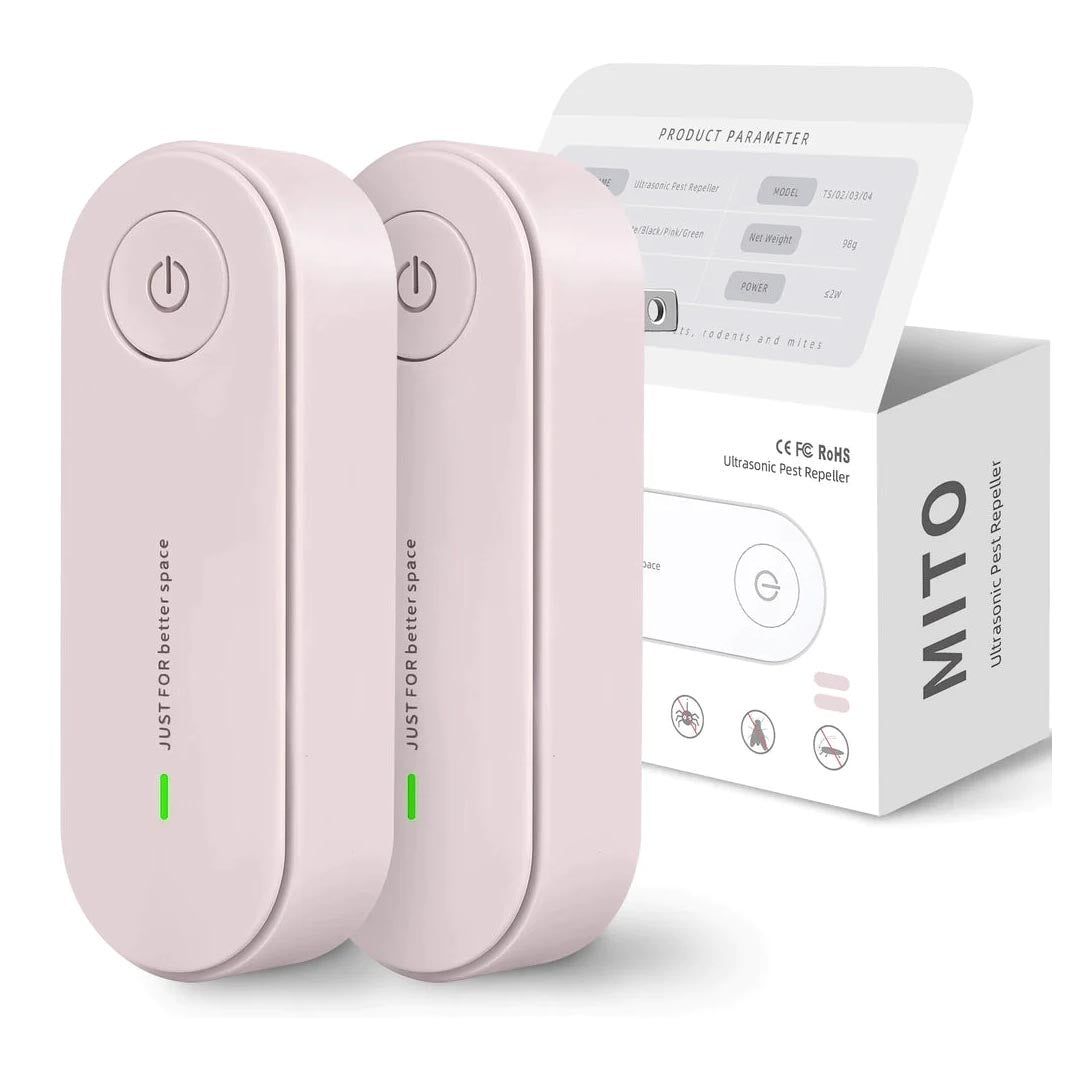 Dual Pack Ultrasonic Mosquito Repellent Plug-In Units for Home Use
