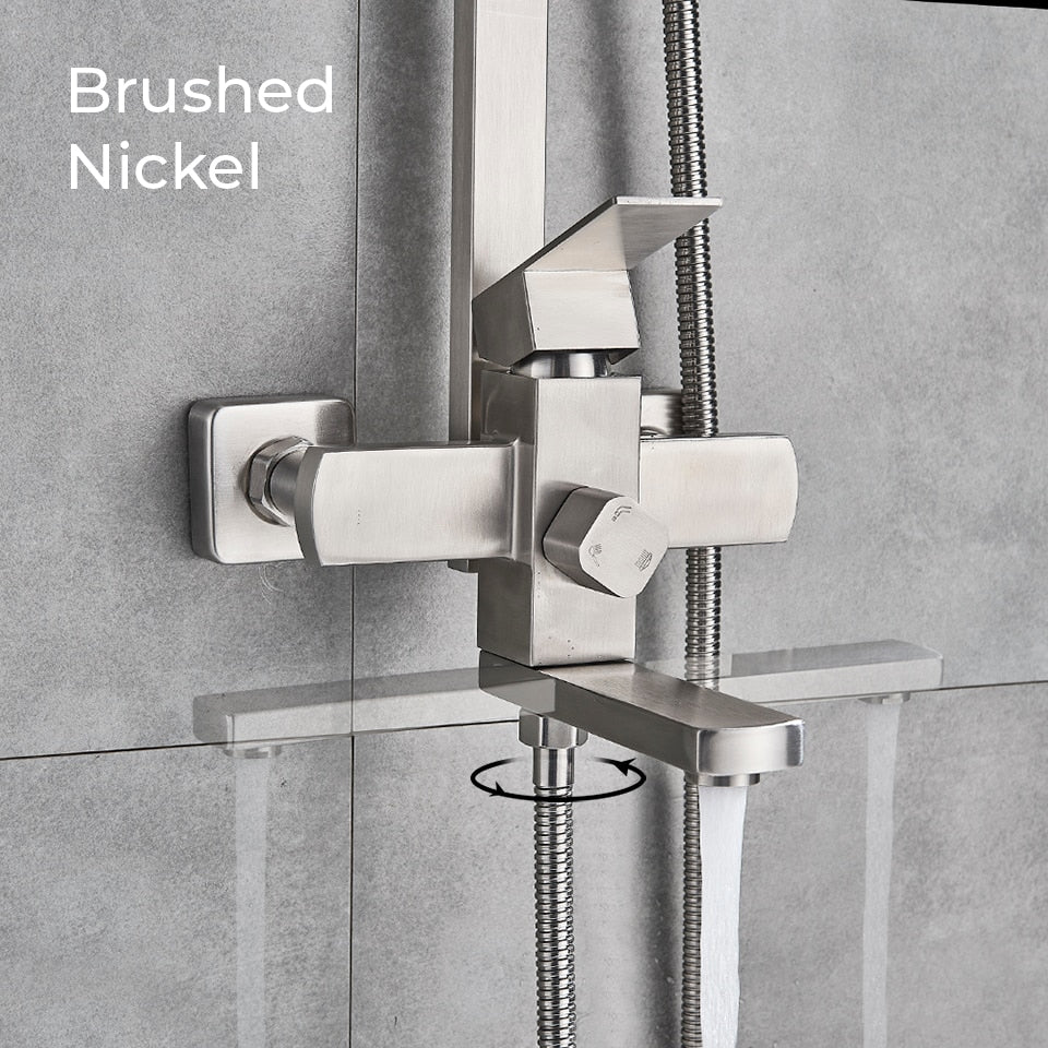 Nyra Dual Mixer Shower System With Handheld Rain Spray