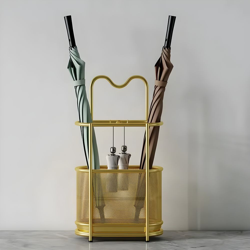 מתקן מטריות מתכתי AstraGuard עם מגש מים מובנה ידידותי לסביבה