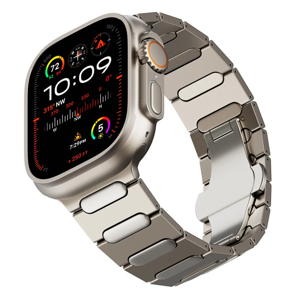 Tali Titanium Aureon Dengan Kunci Kupu-Kupu Untuk Apple Watch Ultra 1/2