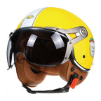 Casco LyraJet Vintage Rider con Visiera Bubble per Motociclisti