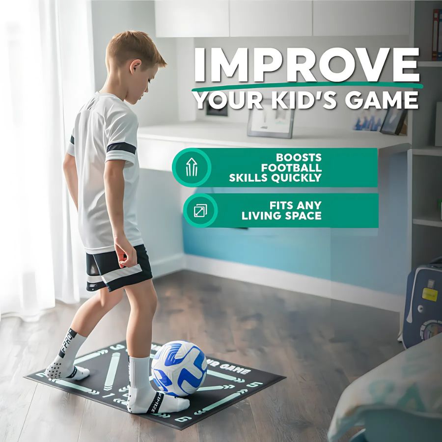Kit de tapis de bord de touche pour vidéos d'entraînement de football à domicile