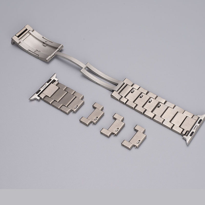 Gravitiq Grade 2 Titanium Watch Band For Apple Watch Refined Look