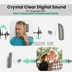 Clarivo Rechargeable BTE Hearing Aids With Noise Reduction