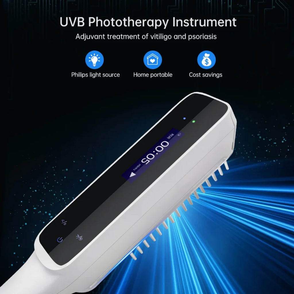 Lampada portatile per fototerapia UVB a banda stretta AureaBeam per uso domestico