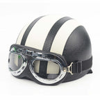 Harley Riders Vintage Gloss Half Helmet With Quick-Release Buckle
