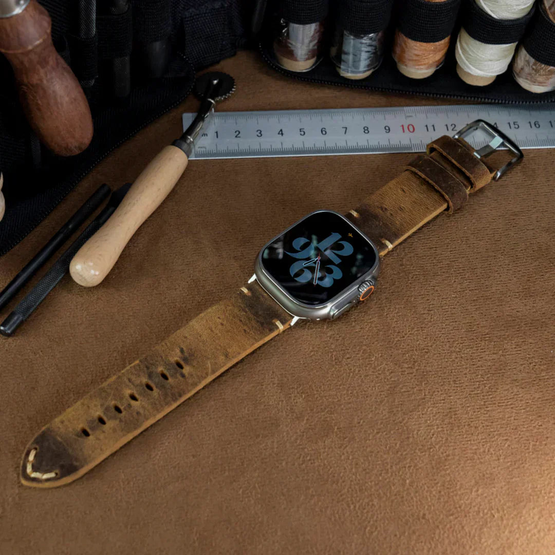 Cinturino in pelle Marlo per Apple Watch in stile classico senza tempo
