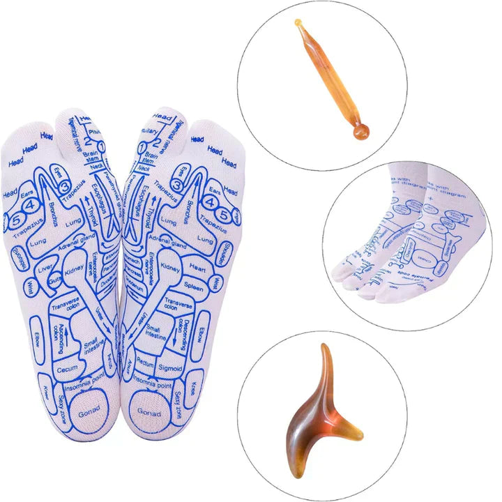 SoleComfort Reflexology Socks With Built-In Massage Tool