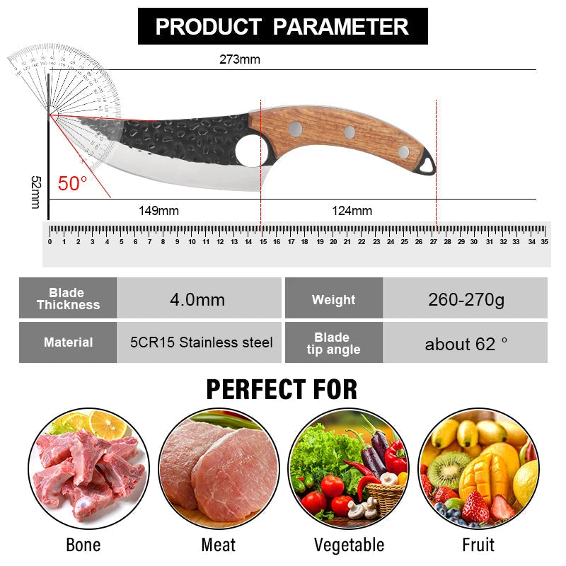 Huusk Knife Handcrafted Kitchen Knife With Premium Control For Home Cooks