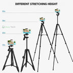 3-in-1 Bluetooth telescopische telefoonstatief met afstandsbediening en selfiehouder