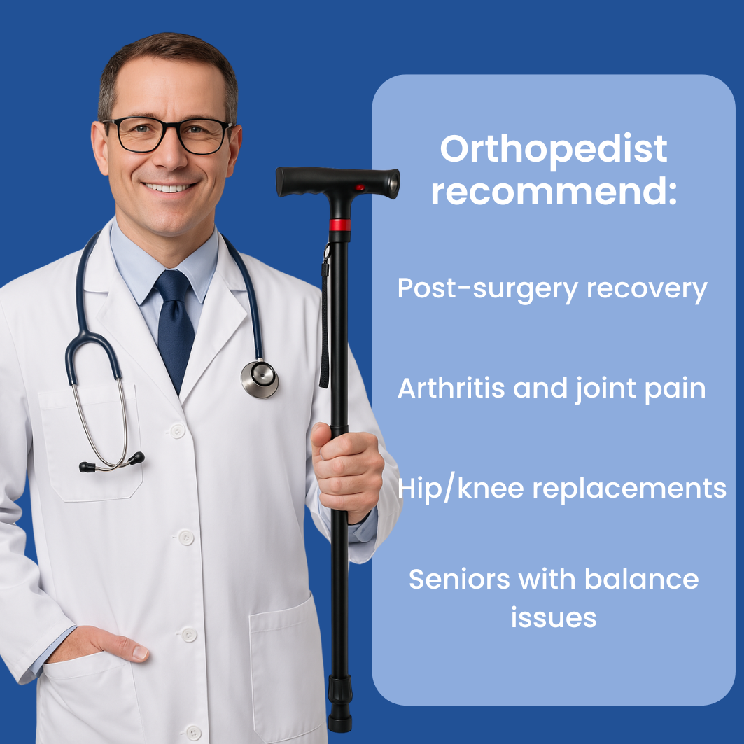 StrideMate Lightweight Cane for Easy Balance and Senior Support