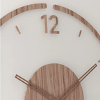 Orologio da parete Aeron minimalista in legno massello con movimento al quarzo silenzioso