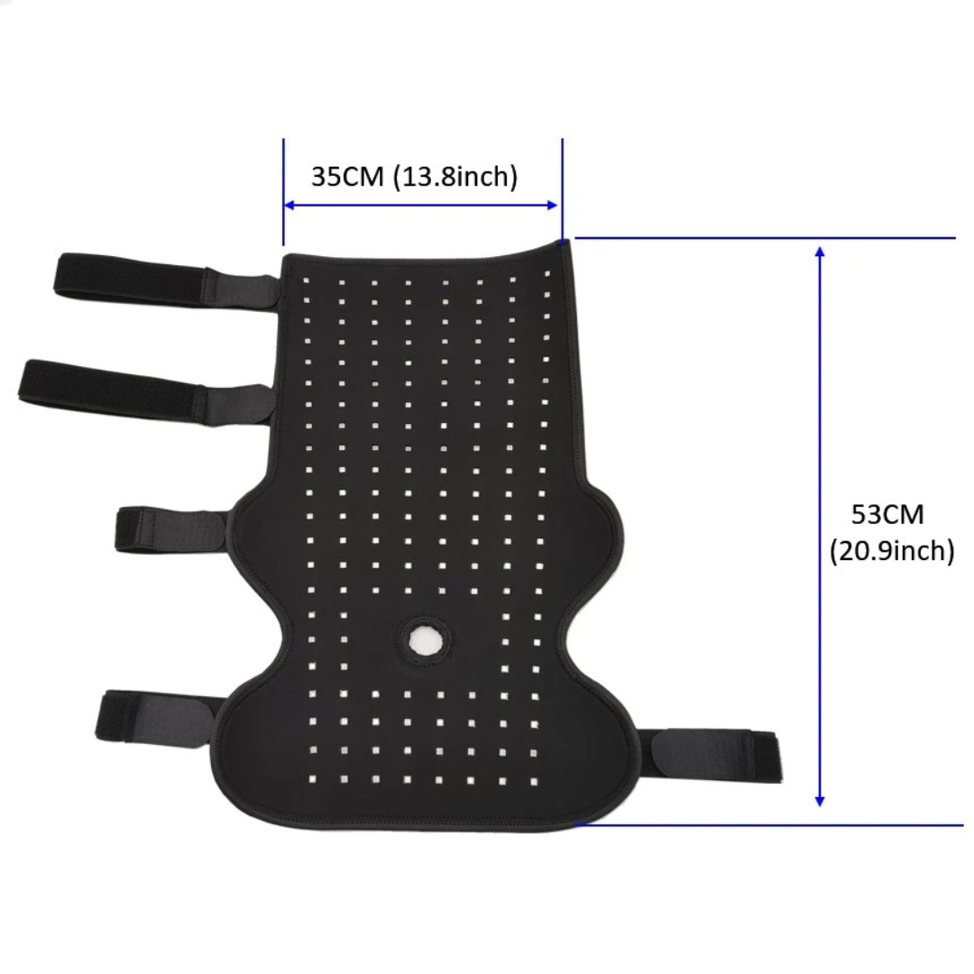 Ceinture pour pied NovaPulse à lumière rouge pour usage à domicile sur la cheville