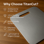 Alera Titanium Cutting Board With Nonporous Surface For Everyday Kitchen Use