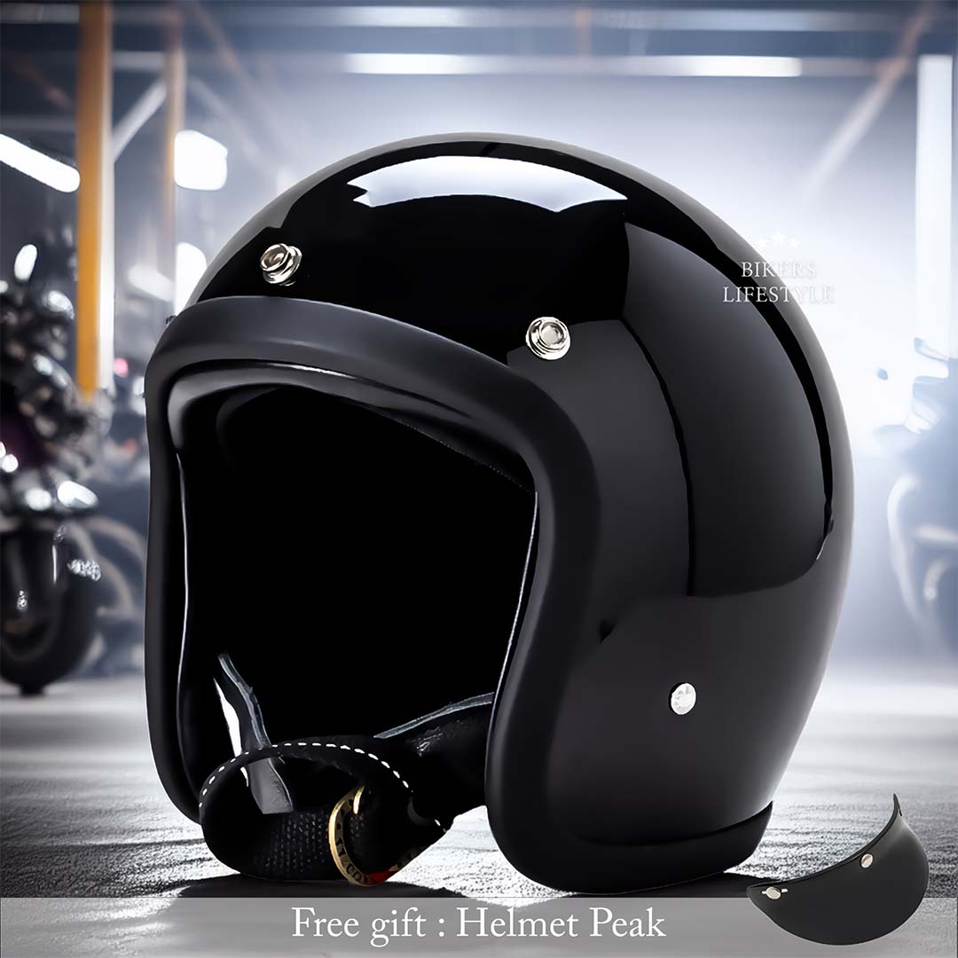 Vintage Helmet With Low-Profile Design For Riders, DOT And ECE Certified