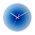Horloge murale en verre NovaLuxe avec mouvement à balayage silencieux