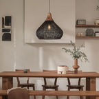 Asterra håndvævet rattan loftspendel til boho-dekoration