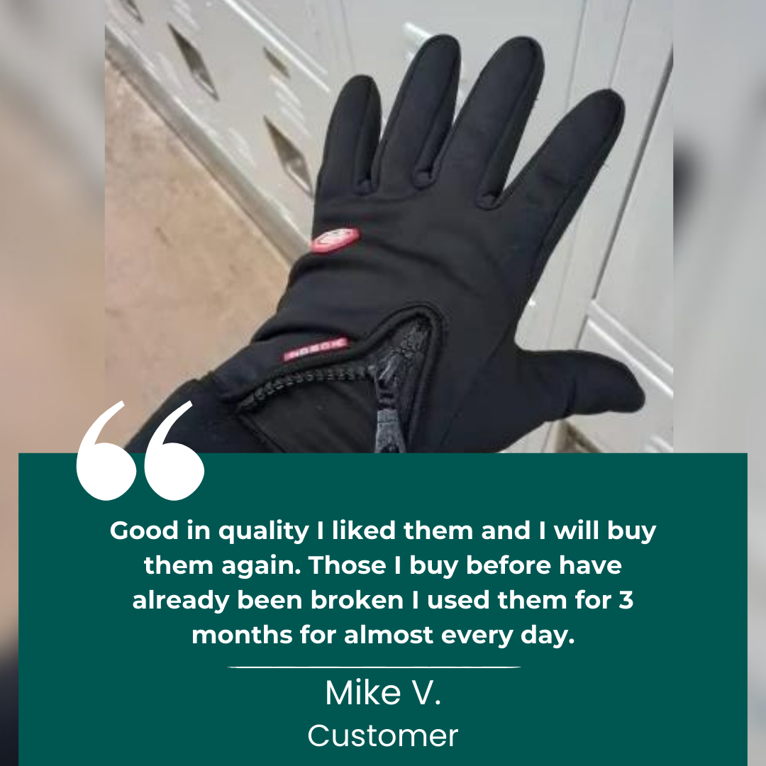 Warm Waterproof Touchscreen Gloves For Cycling And Golf