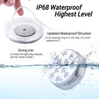 Remote-Controlled LED Light For Pools With Waterproof Magnetic Suction For Outdoor Use