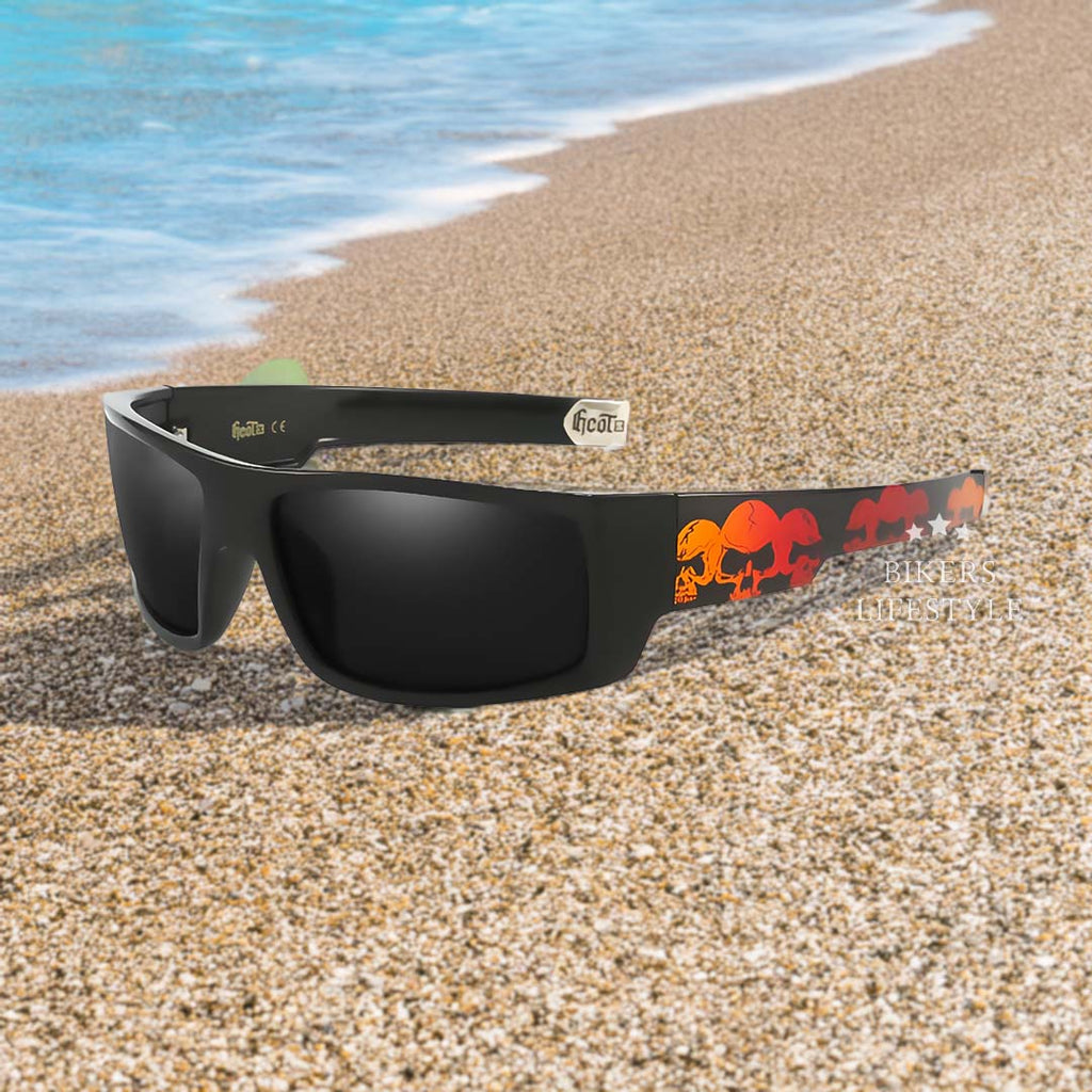 Occhiali da sole SkullGuard con lenti polarizzate per appassionati di attività all'aperto