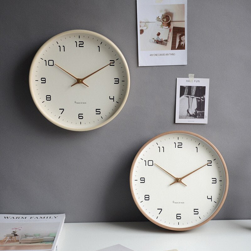 Kivara Wall Clock With Nordic Minimal Design In Light Natural Wood For Home And Office