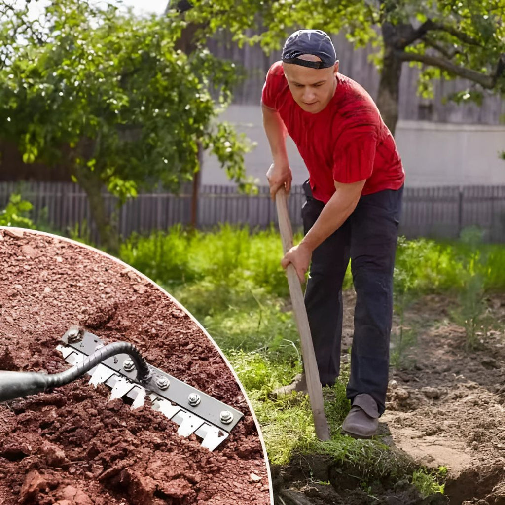 ThriveGard rikkaruohojen poistotyökalu teräshampailla ja ergonomisella kahvalla