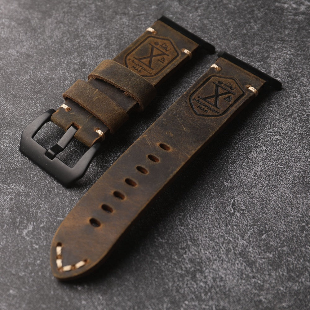 Ardentora Leather Band With Vintage Look For Samsung Watch Ultra