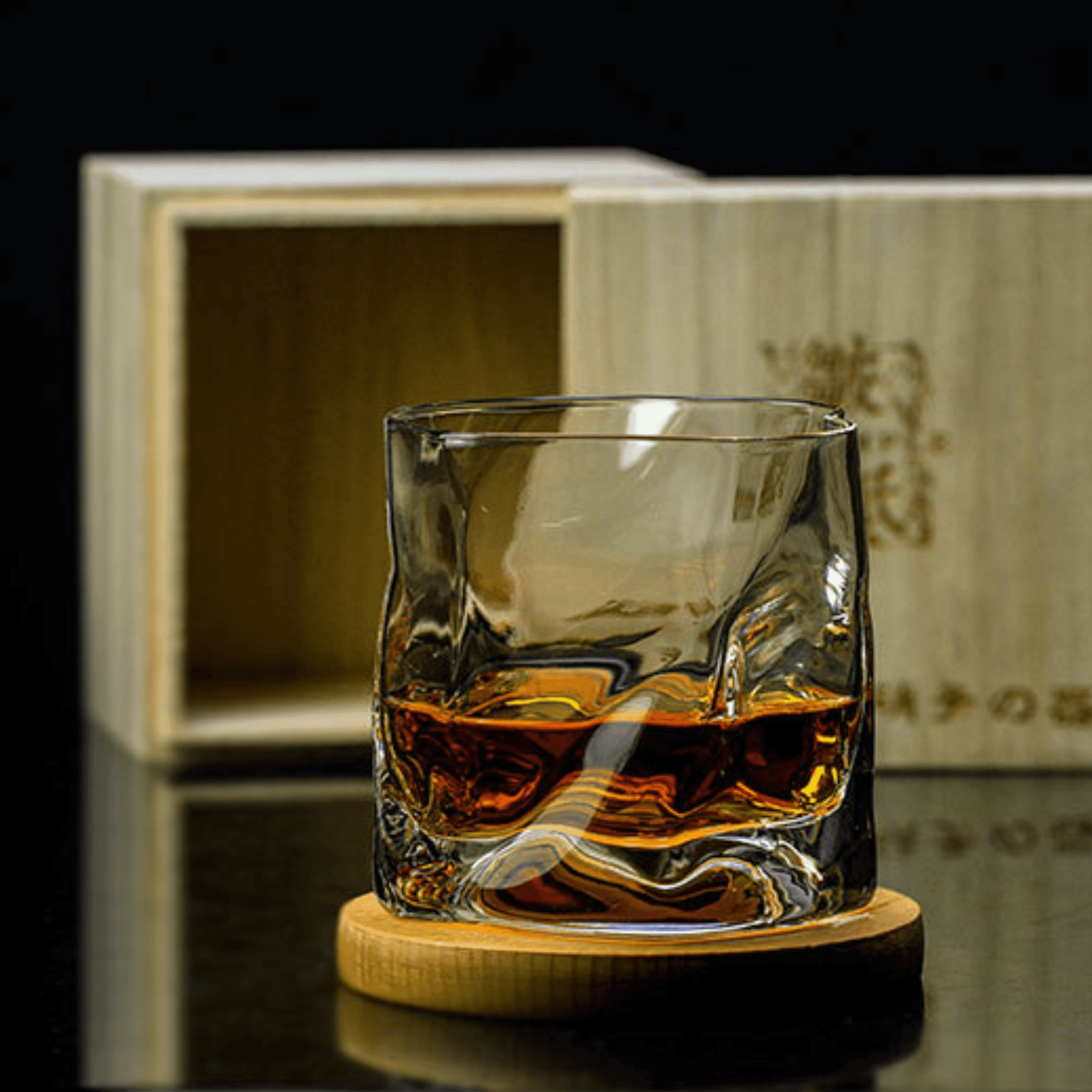 Kairo Glassworks Håndværker Edo Kiriko Whisky Krøllet Glas