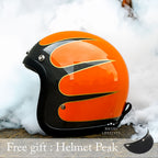 Vintage Helmet With Low-Profile Design For Riders, DOT And ECE Certified
