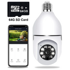 Outdoor WiFi Camera Inside A Light Bulb With Motion Detection