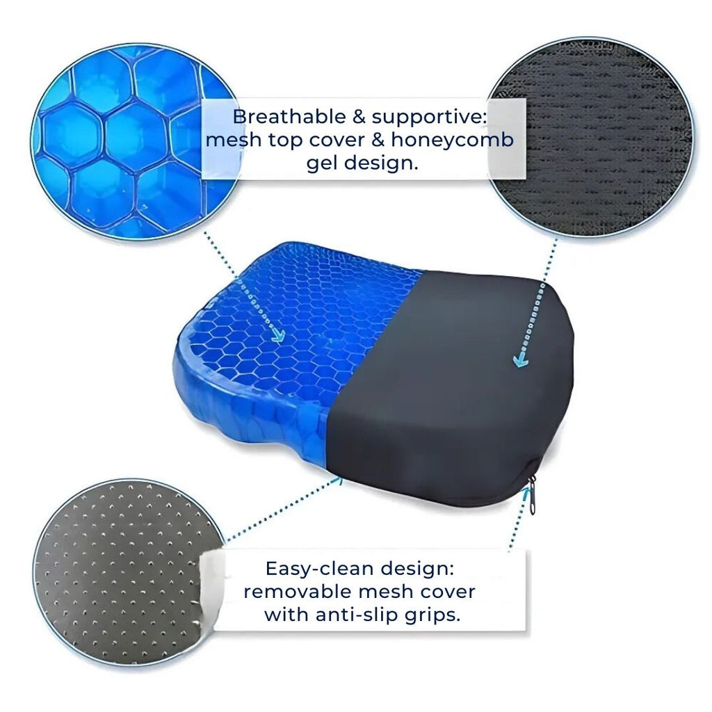 Polštář na podporu kostrče s ergonomickým gelem pro pohodlí zad