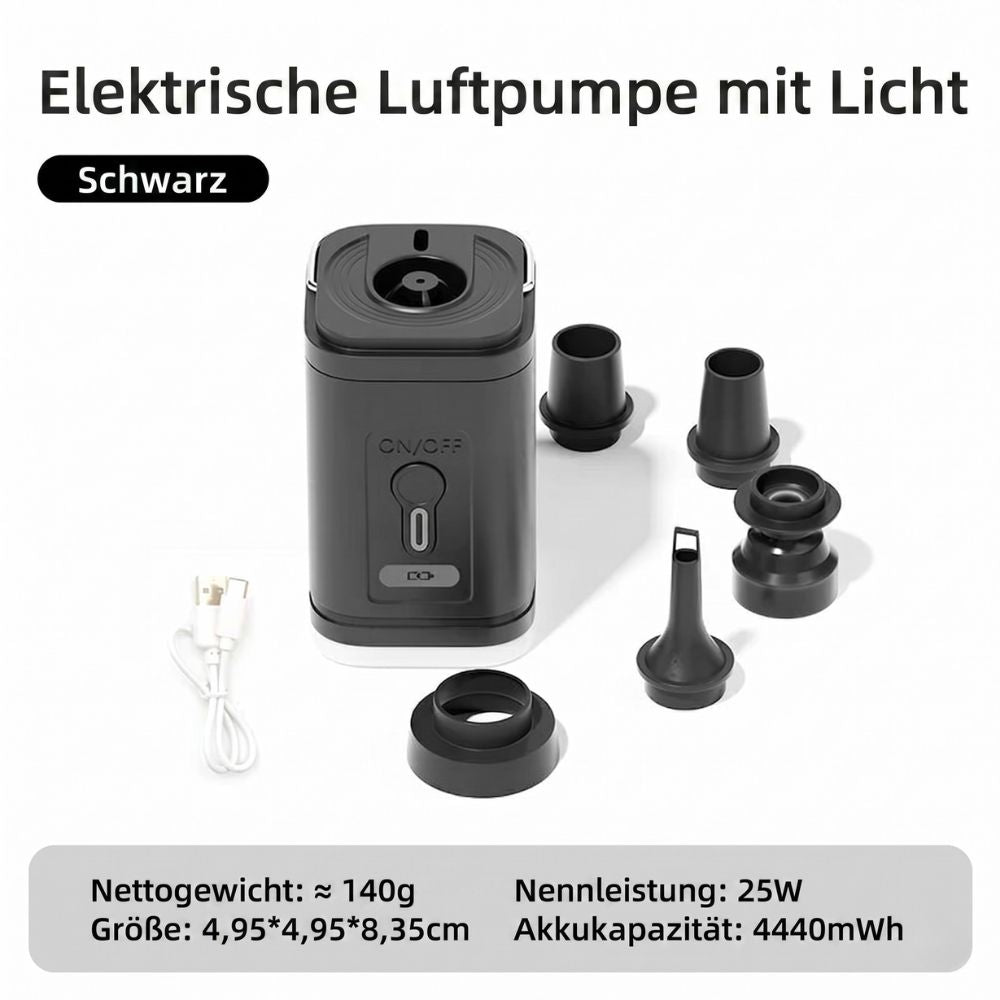Compact USB Rechargeable Air Pump With 2-In-1 Inflate And Deflate
