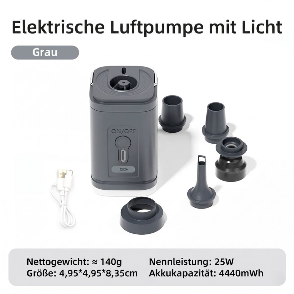 Compact USB Rechargeable Air Pump With 2-In-1 Inflate And Deflate