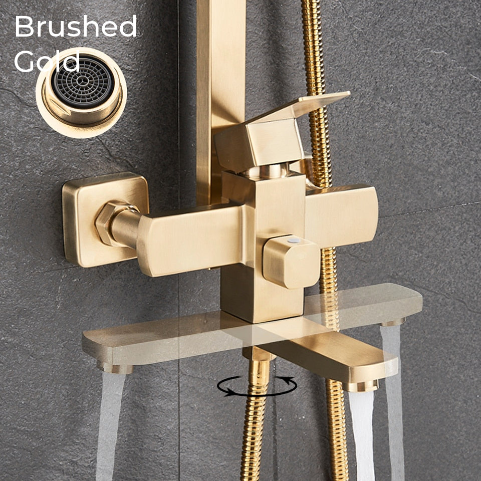 Nyra Dual Mixer Shower System With Handheld Rain Spray