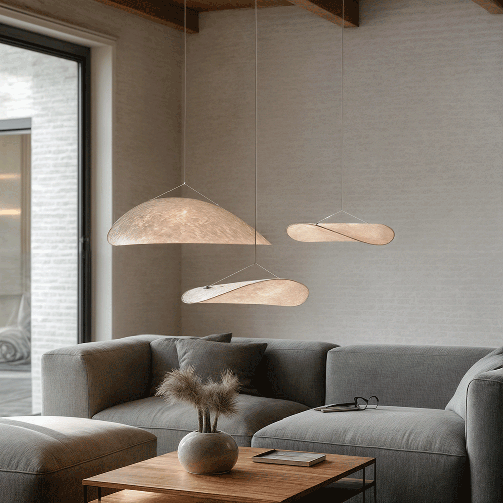 Nordic Glow Lyra Premium LED Chandelier With Silk Leaf