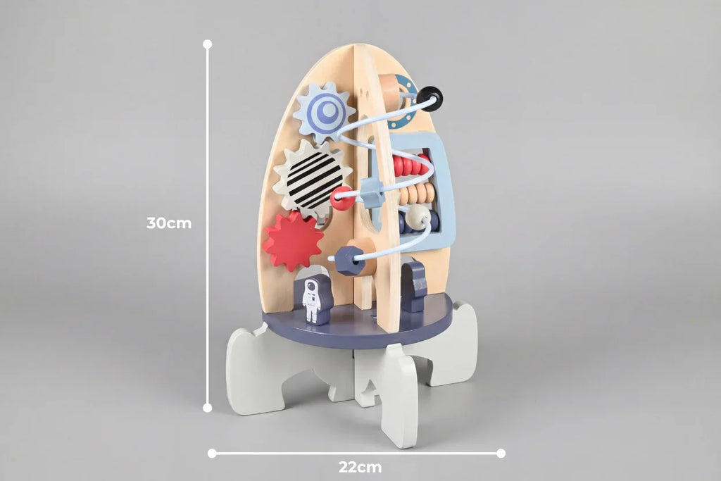 Wooden Space Rocket Baby Activity Center