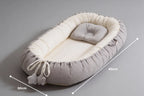 Breathable Cotton Baby Nest with Protective Bumpers