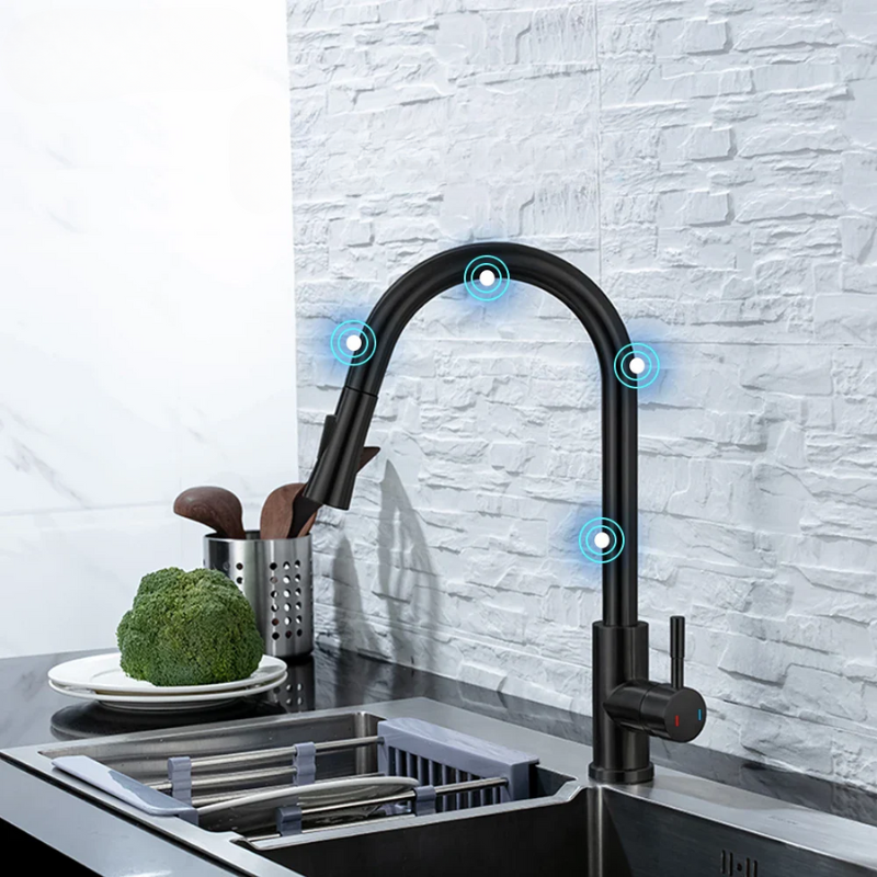 FluxMix Smart Sensor Touchless Kitchen Faucet For Modern Kitchens
