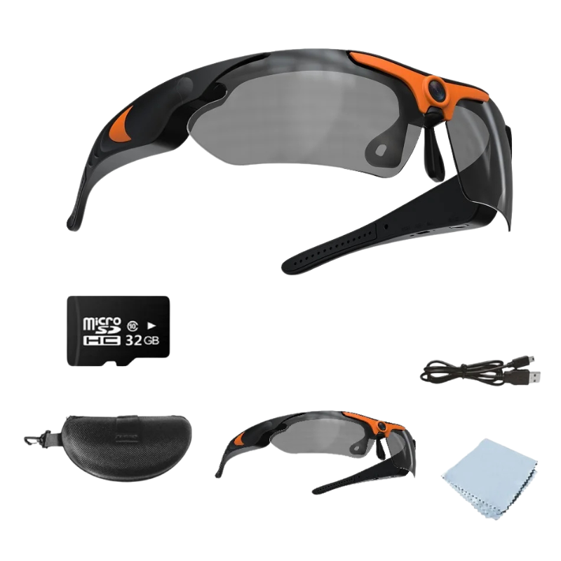 AeroView Polarized Shades With Integrated 1080P Camera For Outdoor Use